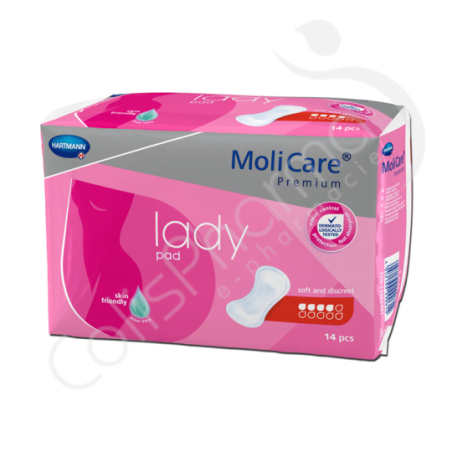Molicare Lady Pad 4 Gouttes - 14 protections anatomiques