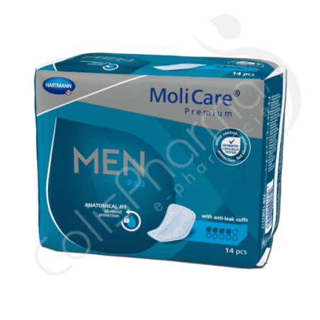 Molicare Men Pad 4 Gouttes - 14 protections anatomiques