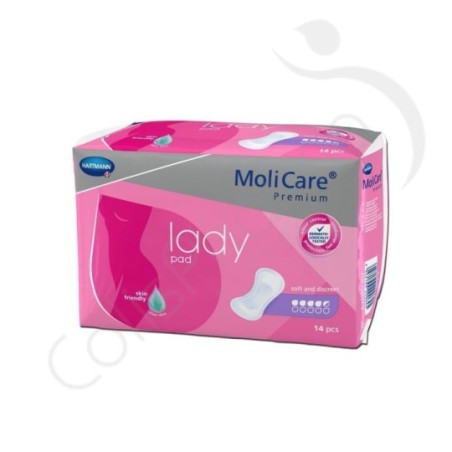 Molicare Lady Pad 4,5 Druppels - 14 incontinentieverbanden