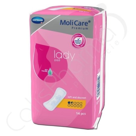 Molicare Lady Pad 1,5 Druppels - 14 incontinentieverbanden