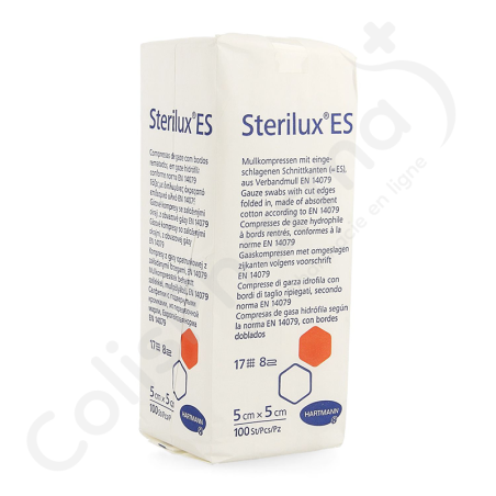 Sterilux ES 5 x 5 cm 8 Lagen Niet-Steriel - 100 stuks Sterilux ES 5 x 5 cm 8 Lagen Niet-Steriel - 100 stuks