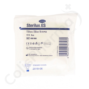 Sterilux ES 7,5 x 7,5 cm 8 Lagen Steriel - 30 x 5 stuks
